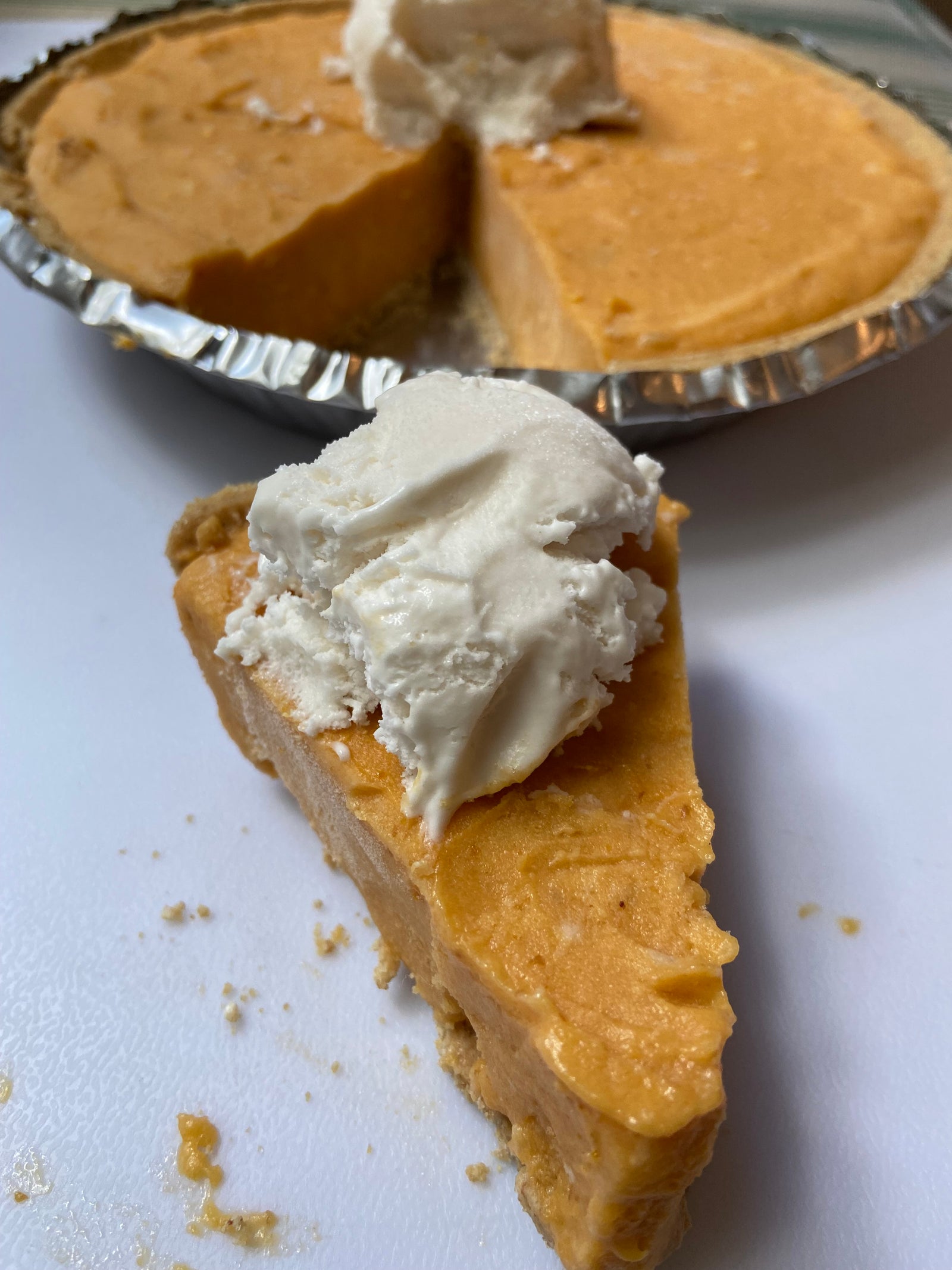 NO-BAKE Cookie Dough Pumpkin Pie