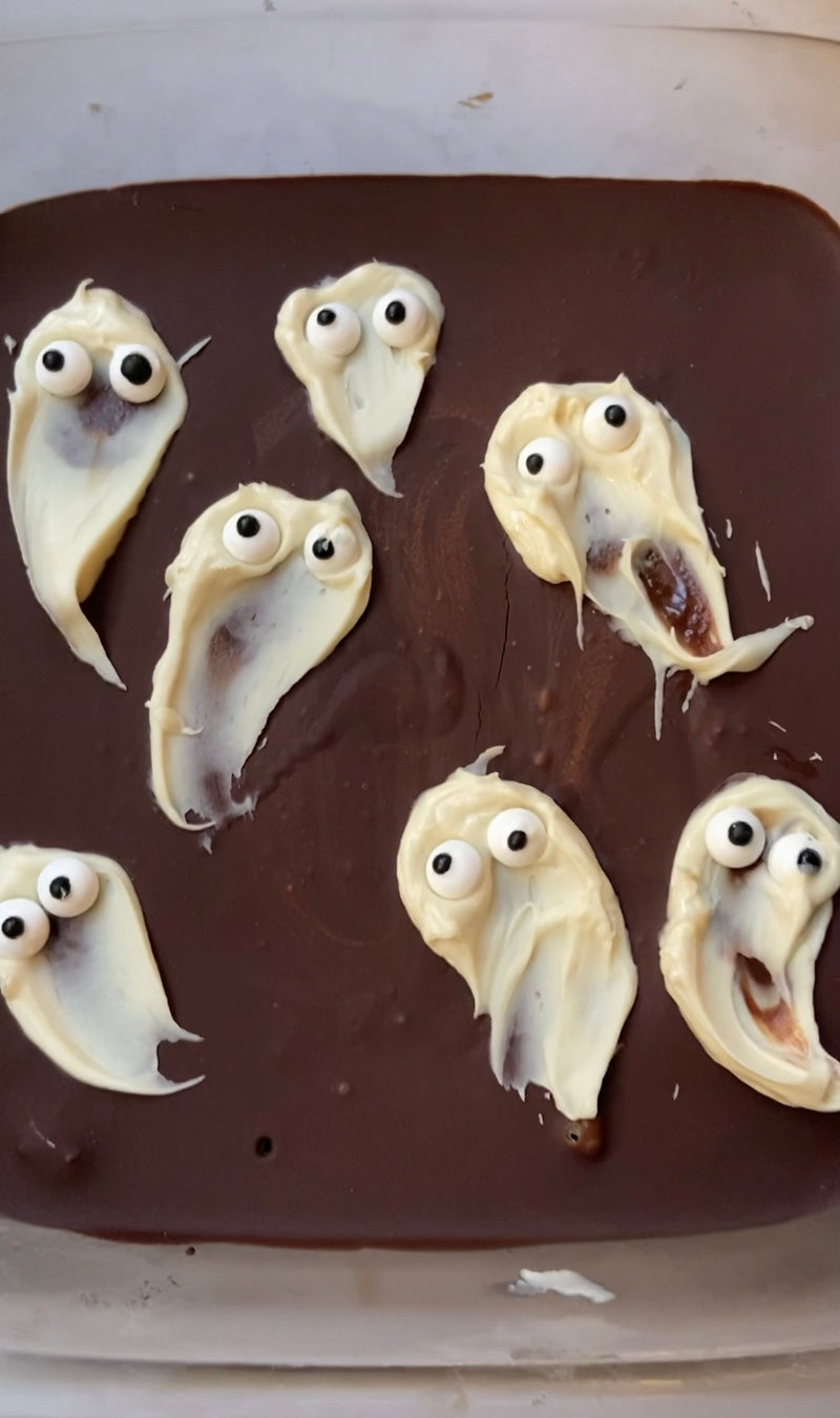 Spooky Cookie Dough BOO Bars
