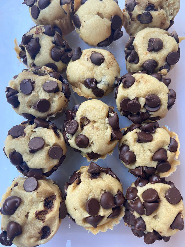 Chocolate Chip Cookie Dough Mini Muffins