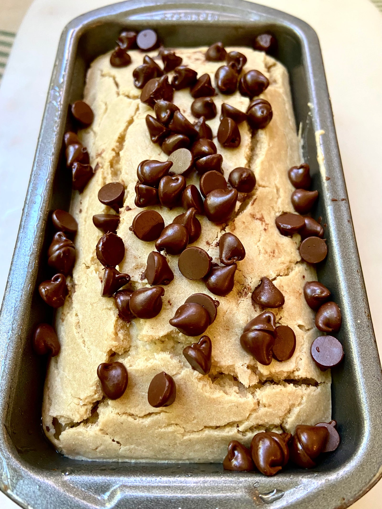 Gluten Free, Vegan Chocolate Chip Cookie Dough Loaf