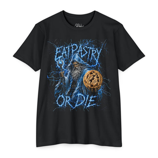 EatPastry Wizard Cookie Shirt | Dark Fantasy Metal Tee | Vegan Dessert Lover Gift | EATPASTRY OR DIE Graphic T-Shirt